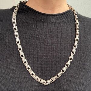 John Varvatos Thick Artisan Distressed Chain Link Necklace
